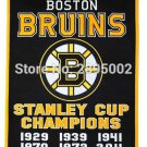 Boston Bruins Stanley Cup Champions Hockey Banner Flag Polyester grommets 3x5 ft
