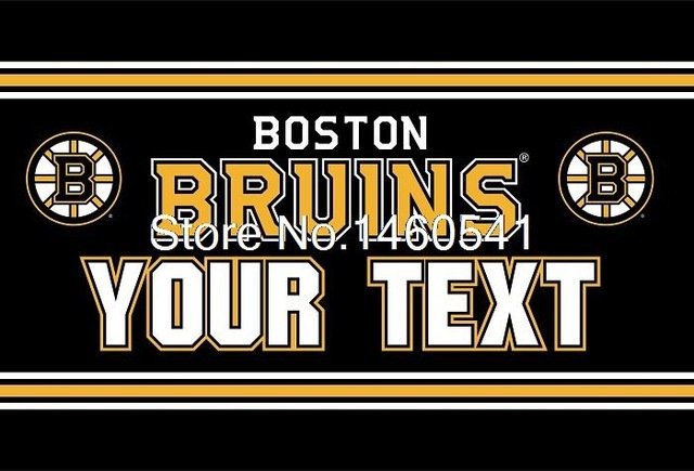 Boston Bruins Custom Your Text Flag 3ft x 5ft Polyester  Team Banner Flying