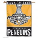 Pittsburgh Penguins Back to Stanley Cup Champions House Large Flag3' x 5' Banner