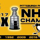Pittsburgh Penguins 2017 5X Champions House Large Outdoor Flag 3ft x 5ft