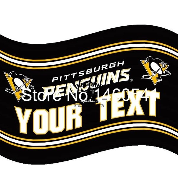 Pittsburgh Penguins Your Text Flag 3ft x 5ft Polyester