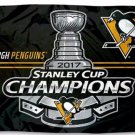 Pittsburgh Penguins Team 2017 Stanley Cup Champions House Flying 3x5 feet Flag