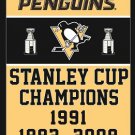 3X5FT Pittsburgh Penguin flag StanleyCup Champions Banne