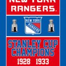 New York Rangers Flag 3X5FT 100D Polyester digital printing