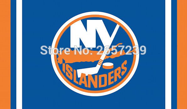 New York Islanders custom flag 3x5FT  100D Polyester brass grommets custom flag