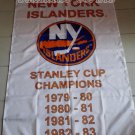 New York Islanders 4 Time Stanley Cup Champions Flag hot sell goods 3X5FT