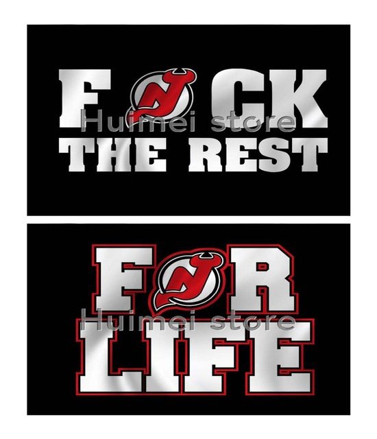 New Jersey Devils flag 3ftx5ft Banner 100D Polyester Flag metal Grommets