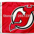 New Jersey Devils logo wordmark Flag 3x5FT Team banner150X90CM 100D Polyester