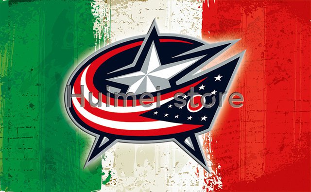 Columbus Blue Jackets Flag 3x5FT  100D Polyester brass grommets custom flag