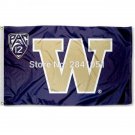 Washington Husky W Allegianc American Outdoor Indoor Football  Flag 3X5 ft