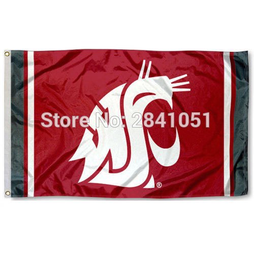 Washington State Cougars Jersey Large Nation American Outdoor Indoor Flag 3X5 ft