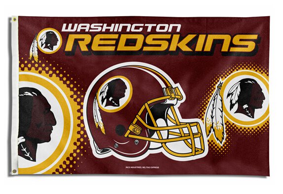 Washington Redskins flag helmet edition digital print polyester banner 3x5f