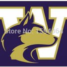 Washington Huskies flag 3ftx5ft Banner 100D Polyester Flag metal Grommets
