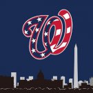 Washington Nationals skyline 3ftx5ft Banner 100D Polyester Flag 2 metal Grommets