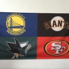 Golden State Warriors San Francisco Giants San Jose Sharks San  Flag 3ft x 5ft