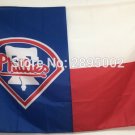 Philadelphia Phillies Banner Flag Polyester grommets 3x5 ft  Custom metal  Flag