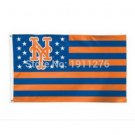 New York Mets star and stripes flag of the nation team fan   3 'X 5' fan flag