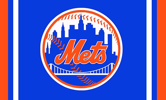 New York Mets custom flag 3ftx5ft polyester white sleeve with 2 Metal Hole