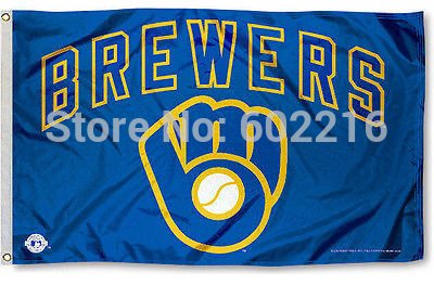 Milwaukee Brewers Flag 3ft x 5ft Size No.4 144* 96cm Custom flag