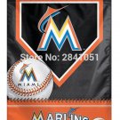 Miami Marlins American Outdoor Indoor Garden Baseball College House Flag 3X5 ft