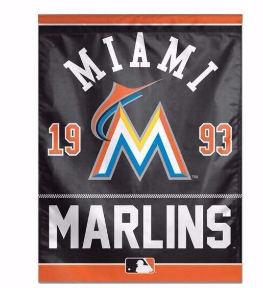 Miami Marlins Flag 3x5 FT Banner 100D Polyester  Flag Brass Grommets