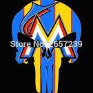Miami Marlins flags Skull Style Flag 3x5FT banner150X90CM 100D Polyester  flag