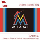 Miami Marlins Fish Team Fan Flag  3' x 5' Fan Flag 150X90CM Banner