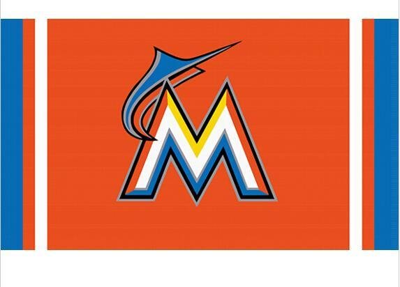 Miami Marlins flag 3ftx5ft Banner 100D Polyester Flag metal Grommets  flag