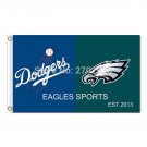 Los Angeles Dodgers Flag Philadelphia Eagles World Series Champions 3x5ft flag