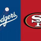 Los Angeles Dodgers with 49ers flag 100D polyester digital printed banner 3x5 ft