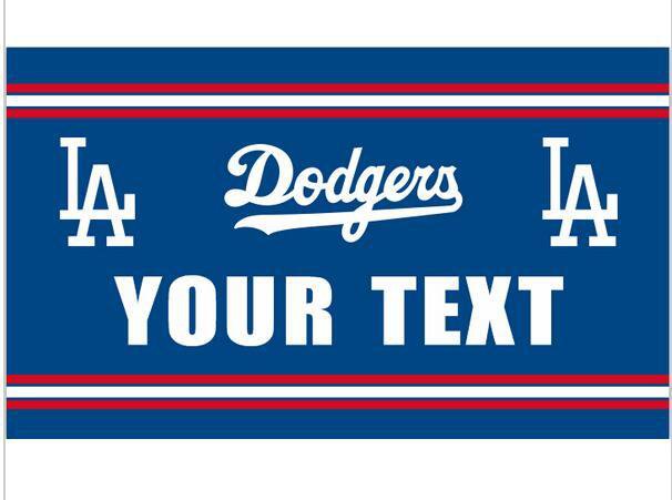 Los Angeles Dodgers Custom Your Text Flag 3ft X 5ft Polyester