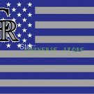 Colorado Rockies flag us stars stripes banner metal Grommets 3x5 ft