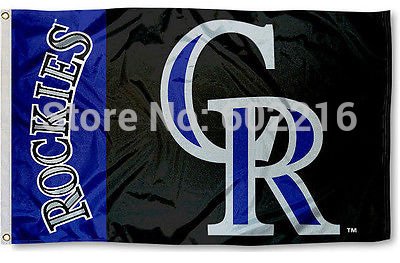 Colorado Rockies Team Logo Large Outdoor Flag Banner 3ft x 5ft