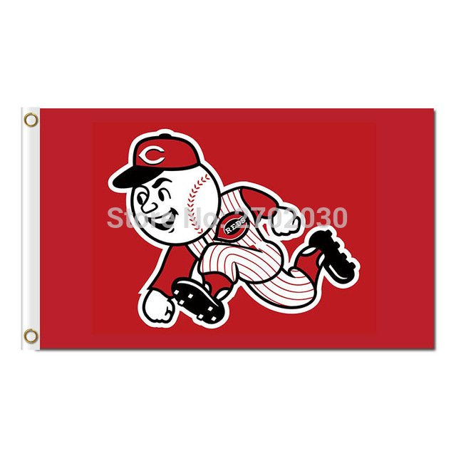 Red Cincinnati Reds Flag Baseball Team Custom Logo Banners 3x5 Ft flag