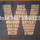 Chicago Cubs W Blue Names Historic Throwback Rally Towel Banner Flag 3X5FT flag