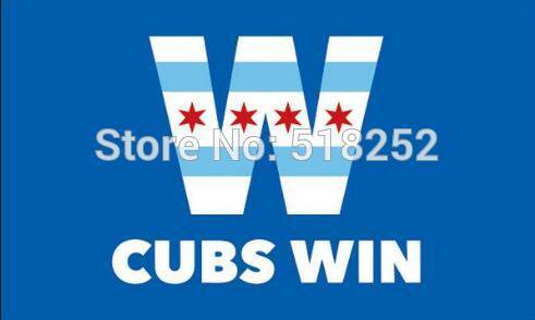 Chicago Cubs Win Flag 3x5 FT 150X90CM  Banner 100D Polyester Custom flag