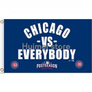 CHICAGO VS EVERYBODY CHAMPIONS FLAG with 2016 WORLD SERIES 3ftx5ft