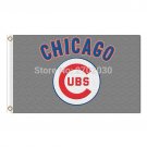 Chicago Cubs Banner Flag Gray Colors World Series W Premium Team  Flag 3ft X 5ft