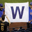 Chicago Cubs "W"  Banner Flag 3' x 5' Win Fan Baseball Team Decor