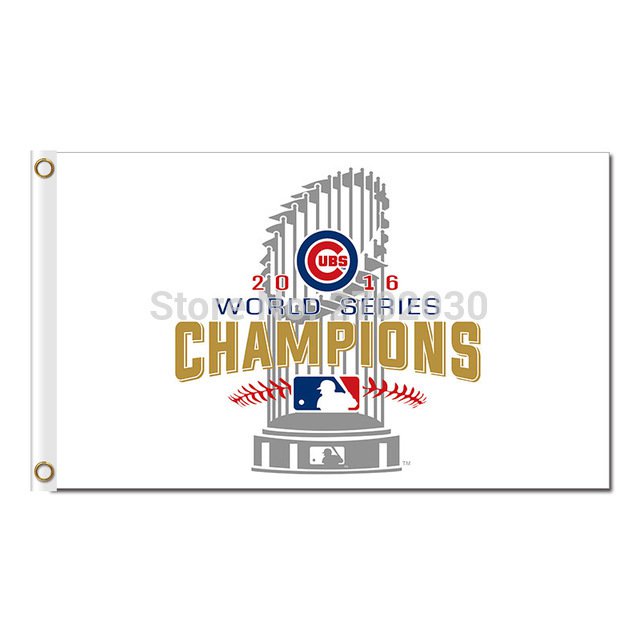 Chicago Cubs Team W Flag Banner 3x5FT Circle Logo Flag Deluxe 2016