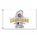 Chicago Cubs Team W Flag Banner 3x5FT Circle Logo Flag Deluxe 2016