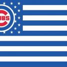 Chicago  ubs logo with Stars and Stripes flag white background 3FTx5FT  flag