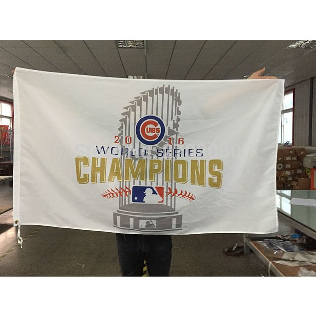 Chicago Cubs Team Flag 2016 World Series Champions 150X90CM Banne