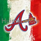 Atlanta Braves Flag 3ft x 5ft Polyester Banner Flying with stripes metal