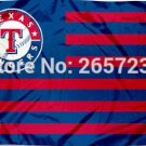 Texas Rangers with stripes Flag 3x5FT banner 100D 150X90CM
