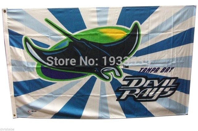 TAMPA BAY DEVIL RAYS 3X5ft FLAG BANNER FLAGPOLE FLAG