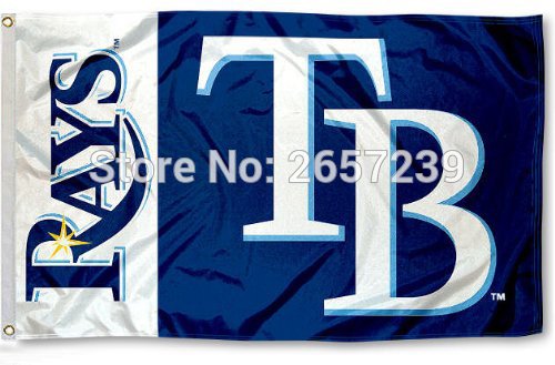 Tampa Bay Devil Rays with TB Flag 3x5FT banner 150X90CM 100D