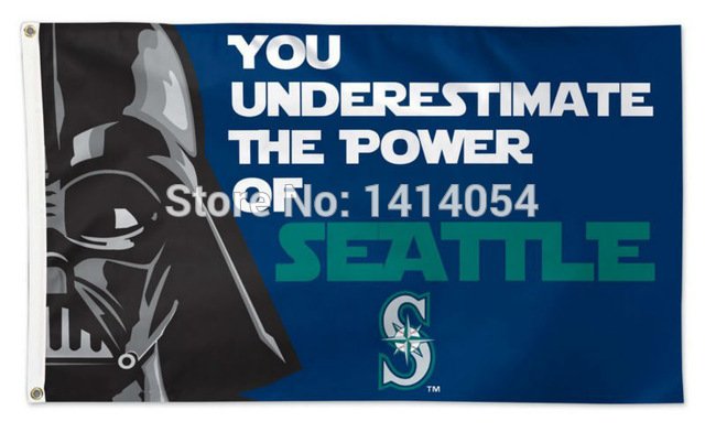 Seattle Mariners Star Wars Flag 150X90CM 3X5 FT Banner 100D