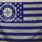 Seattle Mariners with modified US Flag 3ft x 5ft 100D Polyester Baseball Flag