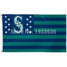 Seattle Mariners Stars and Stripes Nation Team Fan Flag 3x5 ft